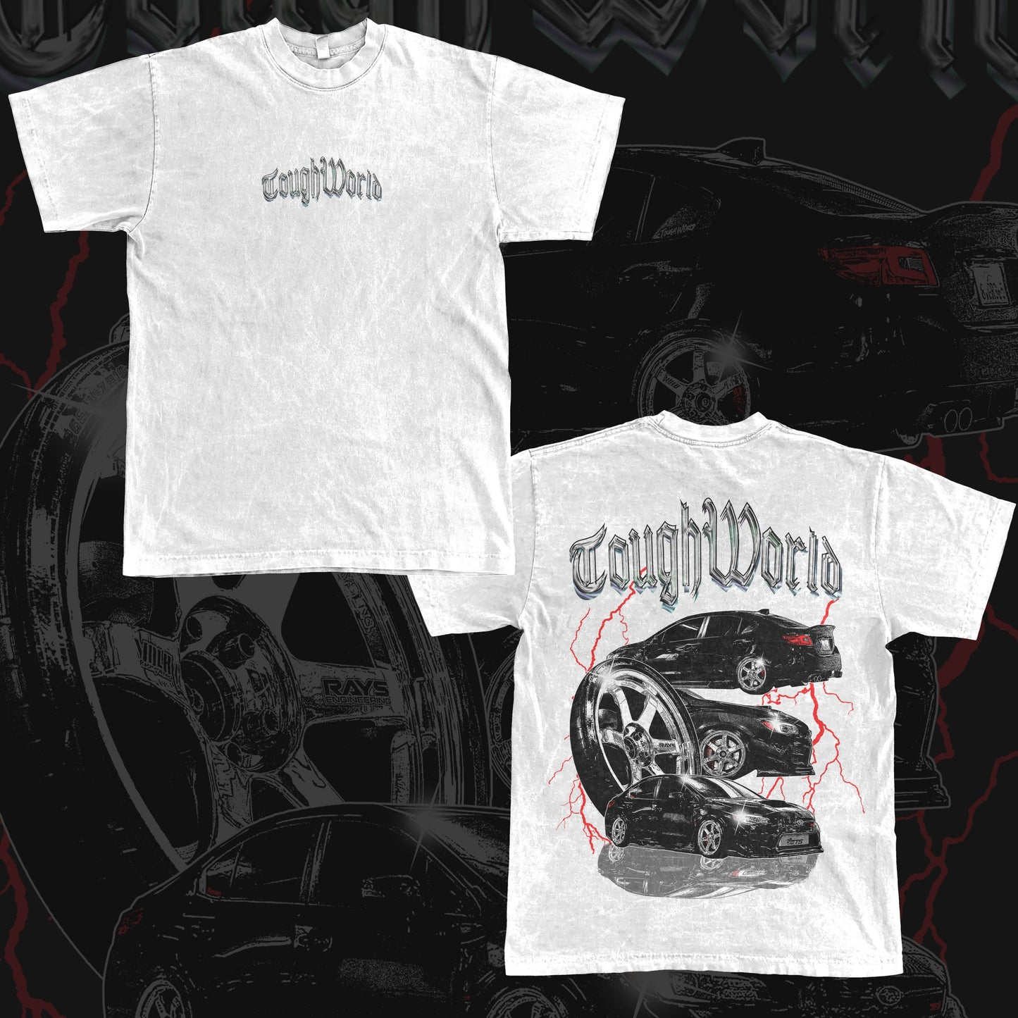 WHITE CHROME TEE